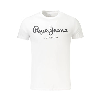 Pepe Jeans White Cotton Men T-Shirt