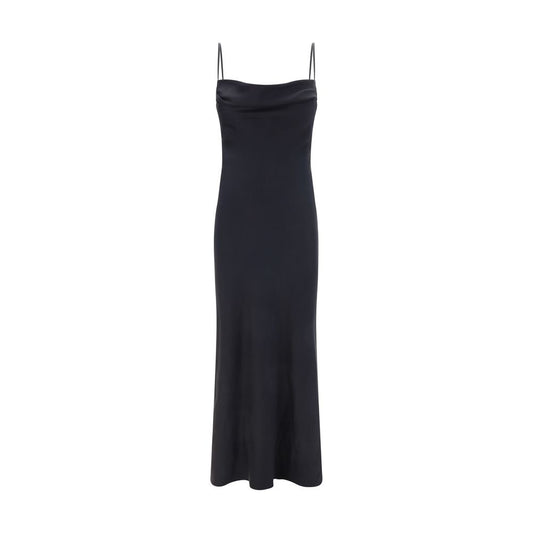 Alexander McQueen Black Silk Strappy Maxi Dress