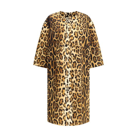 Prada Oversized Animal Print Coat