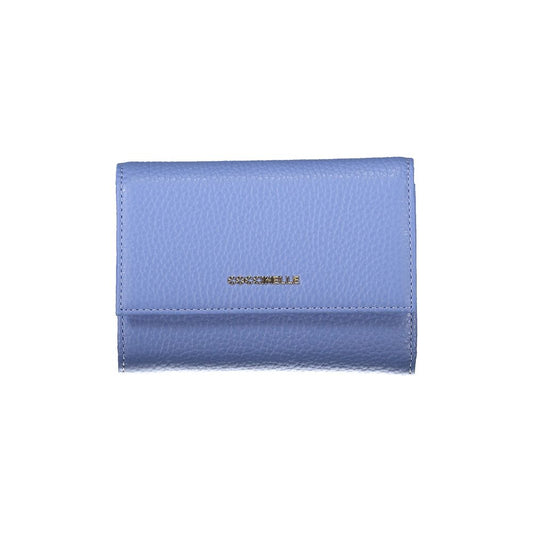 Coccinelle Blue Leather Wallet - Elegant Metallic Design