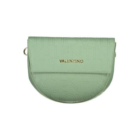 Mario Valentino Green Faux Leather Handbag with Adjustable Straps