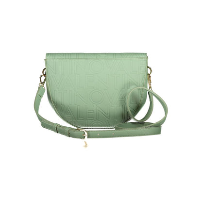 Mario Valentino Green Faux Leather Handbag with Adjustable Straps