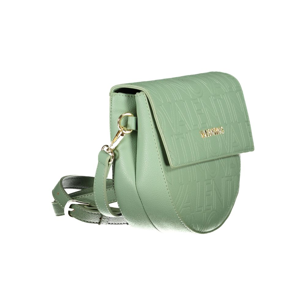 Mario Valentino Green Faux Leather Handbag with Adjustable Straps