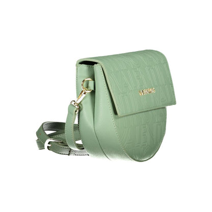 Mario Valentino Green Faux Leather Handbag with Adjustable Straps