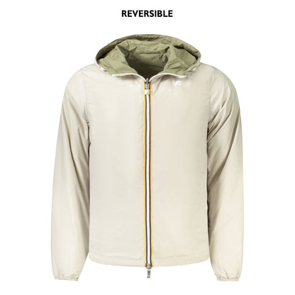 K-Way Green Nylon Jacket - Reversible Waterproof Performance