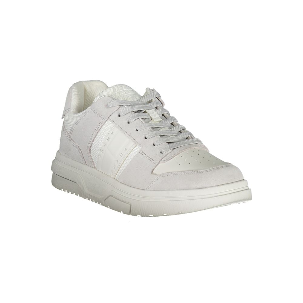 Tommy Hilfiger White Polyester Sneaker - Classic Sports Footwear
