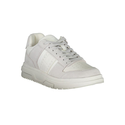 Tommy Hilfiger White Polyester Sneaker - Classic Sports Footwear