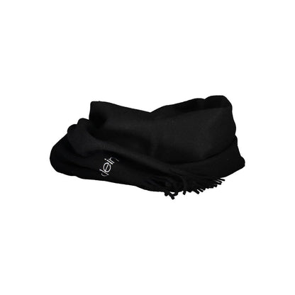 Calvin Klein Black Polyester Scarf & Cap Set