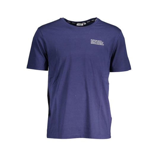 Fila Blue Cotton T-Shirt - Casual Comfort with Style