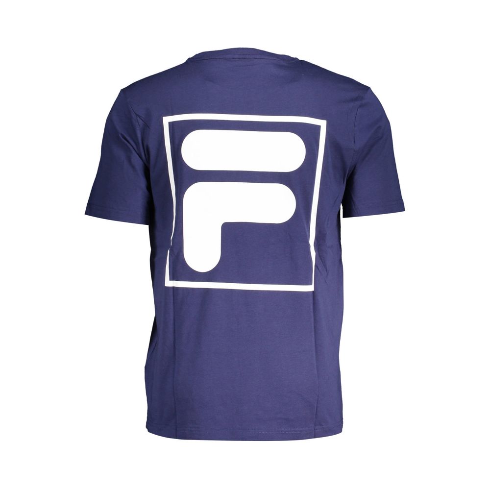 Fila Blue Cotton T-Shirt - Casual Comfort with Style