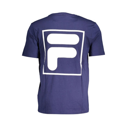 Fila Blue Cotton T-Shirt - Casual Comfort with Style
