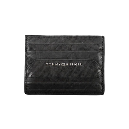 Tommy Hilfiger Black Leather Wallet - Stylish & Versatile Card Holder