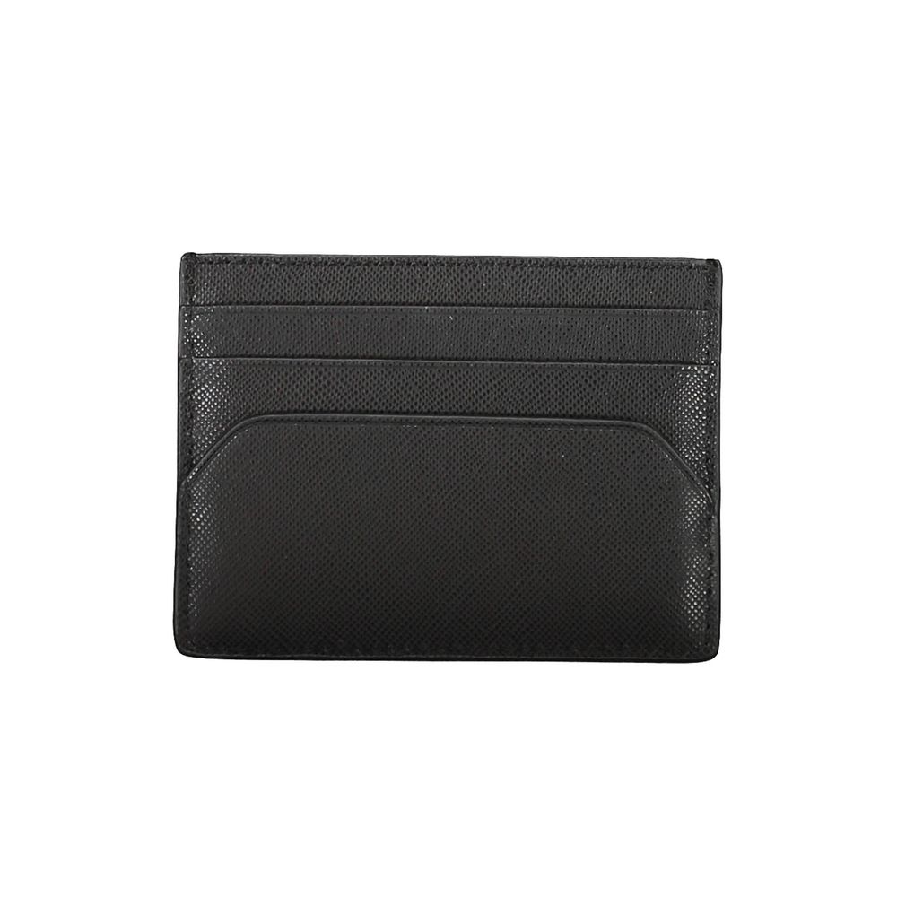 Tommy Hilfiger Black Leather Wallet - Stylish & Versatile Card Holder