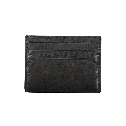Tommy Hilfiger Black Leather Wallet - Stylish & Versatile Card Holder