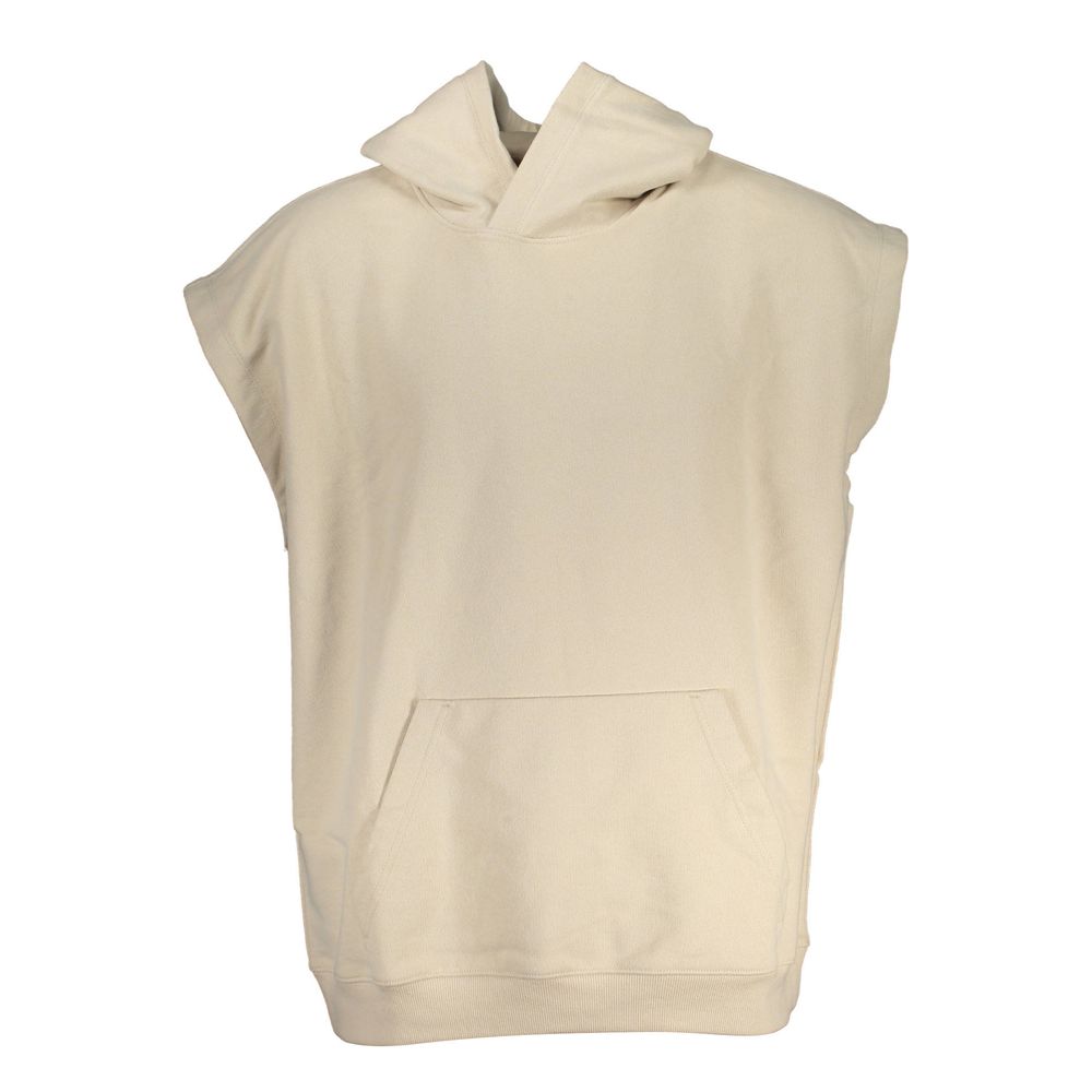 Calvin Klein Beige Cotton Sleeveless Hoodie