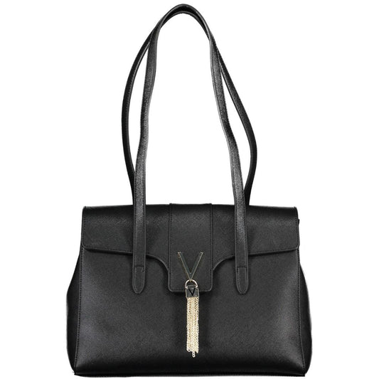 Valentino Bags Black Faux Leather Handbag with Dual Carry Handles