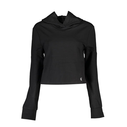 Calvin Klein Black Elastane Hooded Sweatshirt