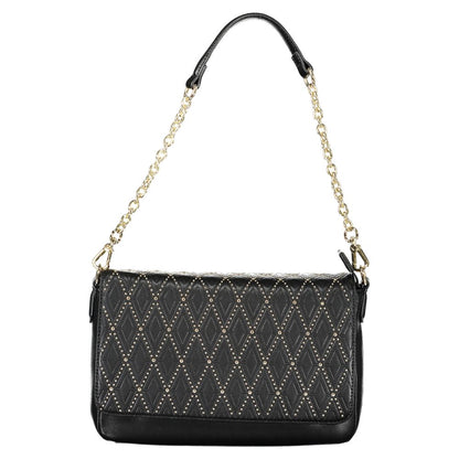 Valentino Bags Black Faux Leather Handbag with Chain Strap