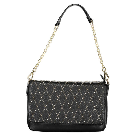 Valentino Bags Black Faux Leather Handbag with Chain Strap