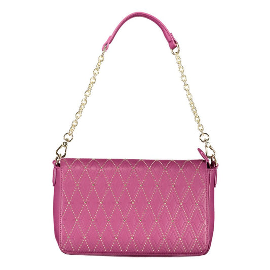 Valentino Bags Purple Faux Leather Handbag with Adjustable Strap