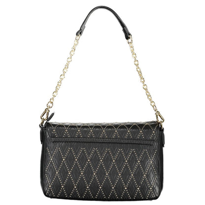 Valentino Bags Black Faux Leather Handbag with Chain Strap
