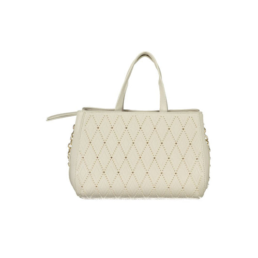 Valentino Bags White Faux Leather Handbag with Chain Strap