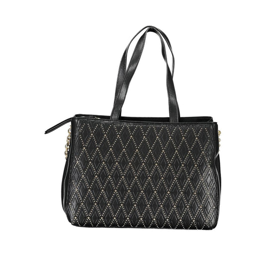 Valentino Bags Black Faux Leather Handbag with Chain Strap