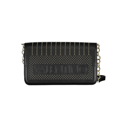 Valentino Bags Black Vegan Leather Handbag with Adjustable Chain Strap