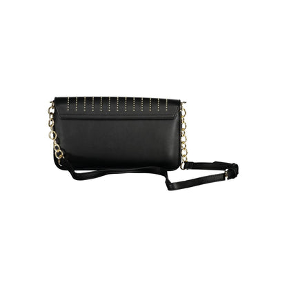Valentino Bags Black Vegan Leather Handbag with Adjustable Chain Strap