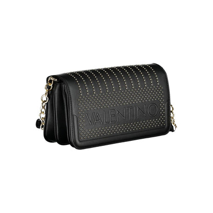 Valentino Bags Black Vegan Leather Handbag with Adjustable Chain Strap