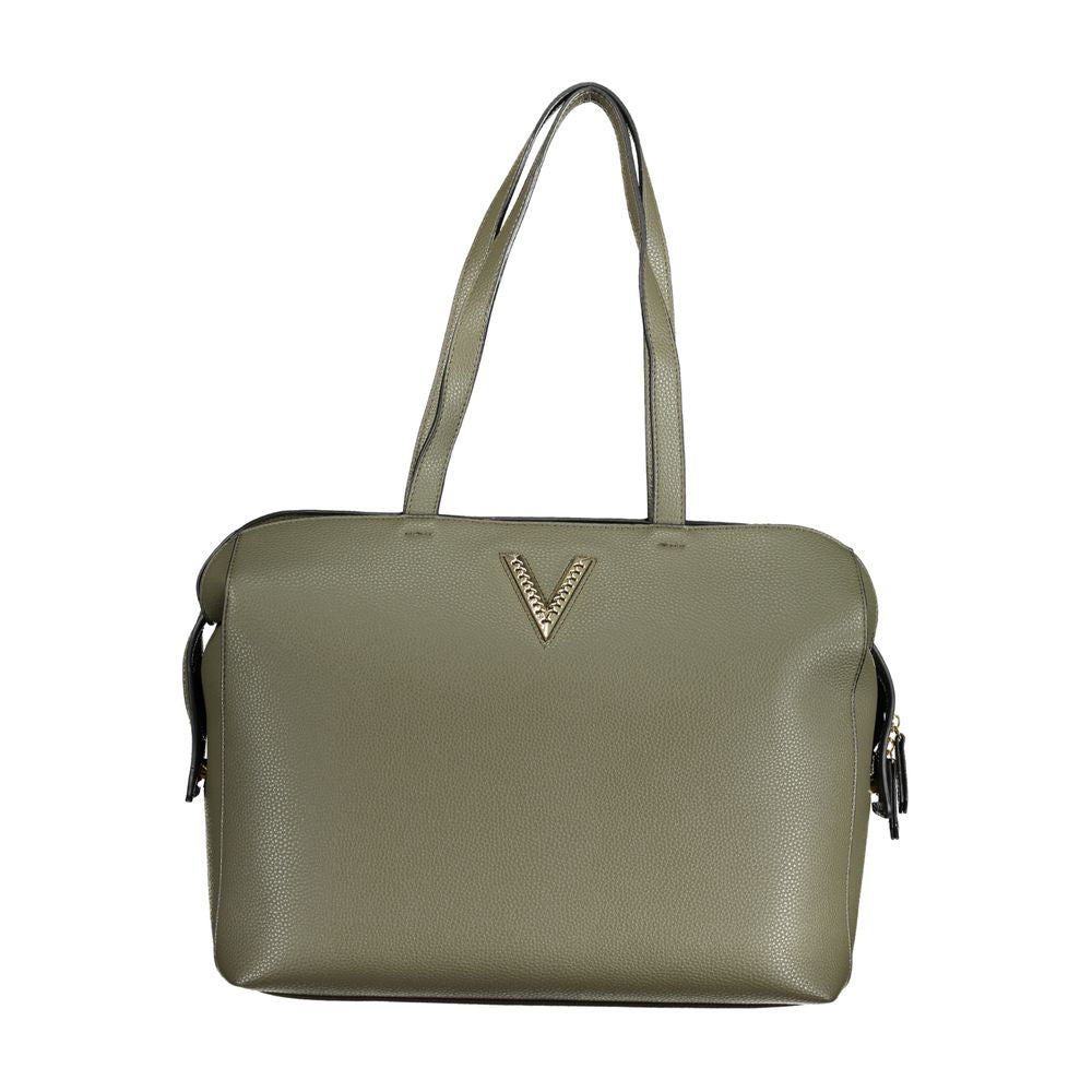 Valentino Bags Green Faux Leather Handbag with Shoulder Straps