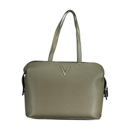 Valentino Bags Green Faux Leather Handbag with Shoulder Straps
