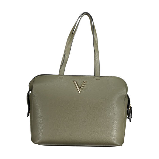 Valentino Bags Green Faux Leather Handbag with Shoulder Straps