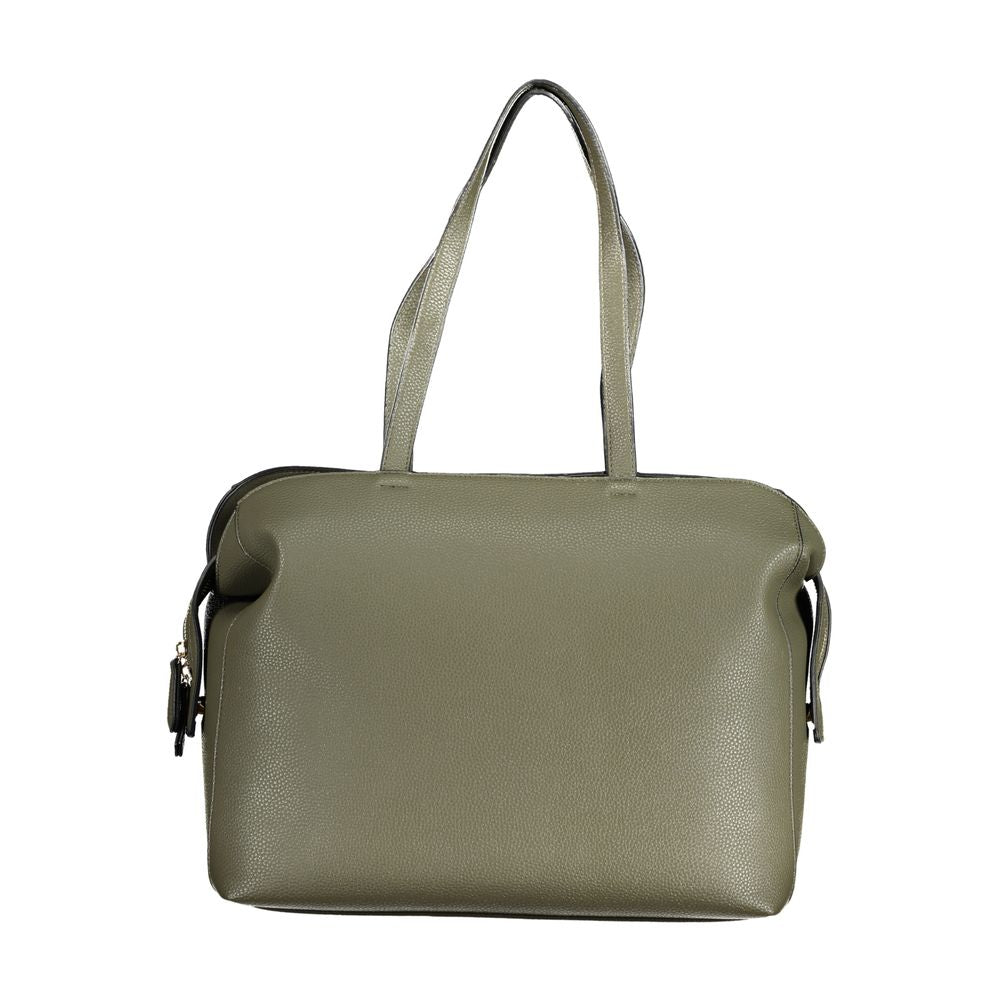 Valentino Bags Green Faux Leather Handbag with Shoulder Straps