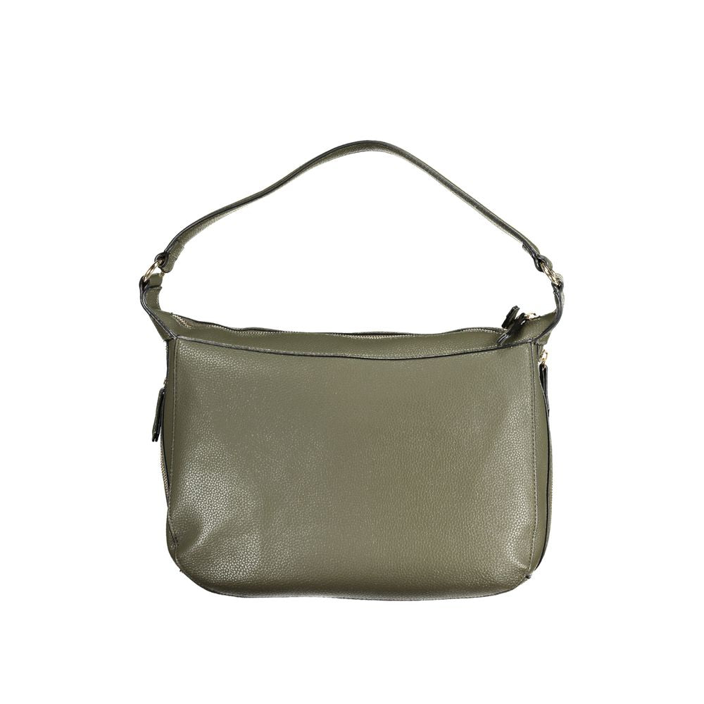 Valentino Bags Green Faux Leather Handbag with Shoulder Strap