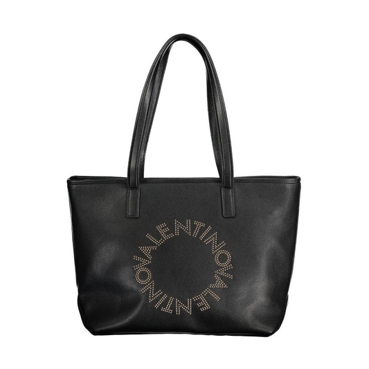 Valentino Bags Black Faux Leather Handbag with Shoulder Strap