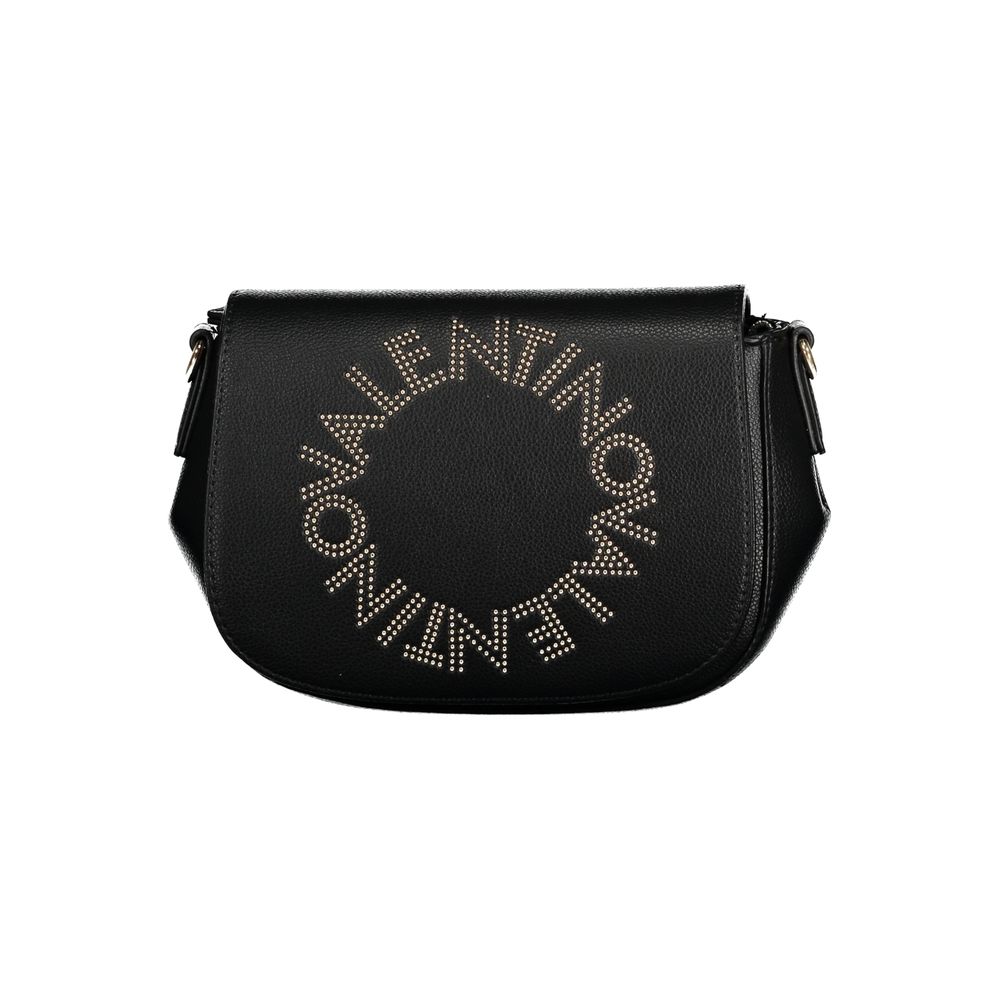 Valentino Bags Black Faux Leather Handbag with Detachable Strap