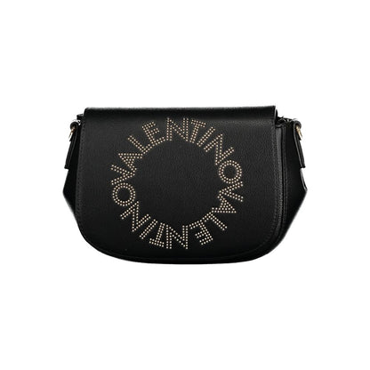 Valentino Bags Black Faux Leather Handbag with Detachable Strap