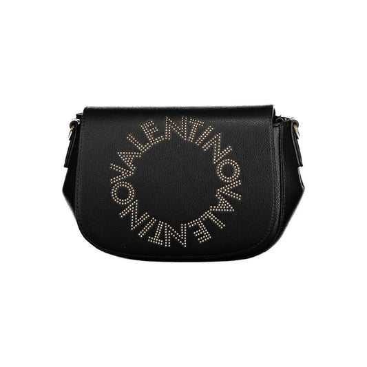 Valentino Bags Black Faux Leather Handbag with Detachable Strap