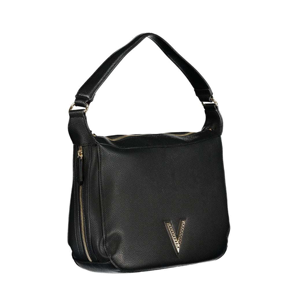 Valentino Bags Black Faux Leather Handbag with Shoulder Strap