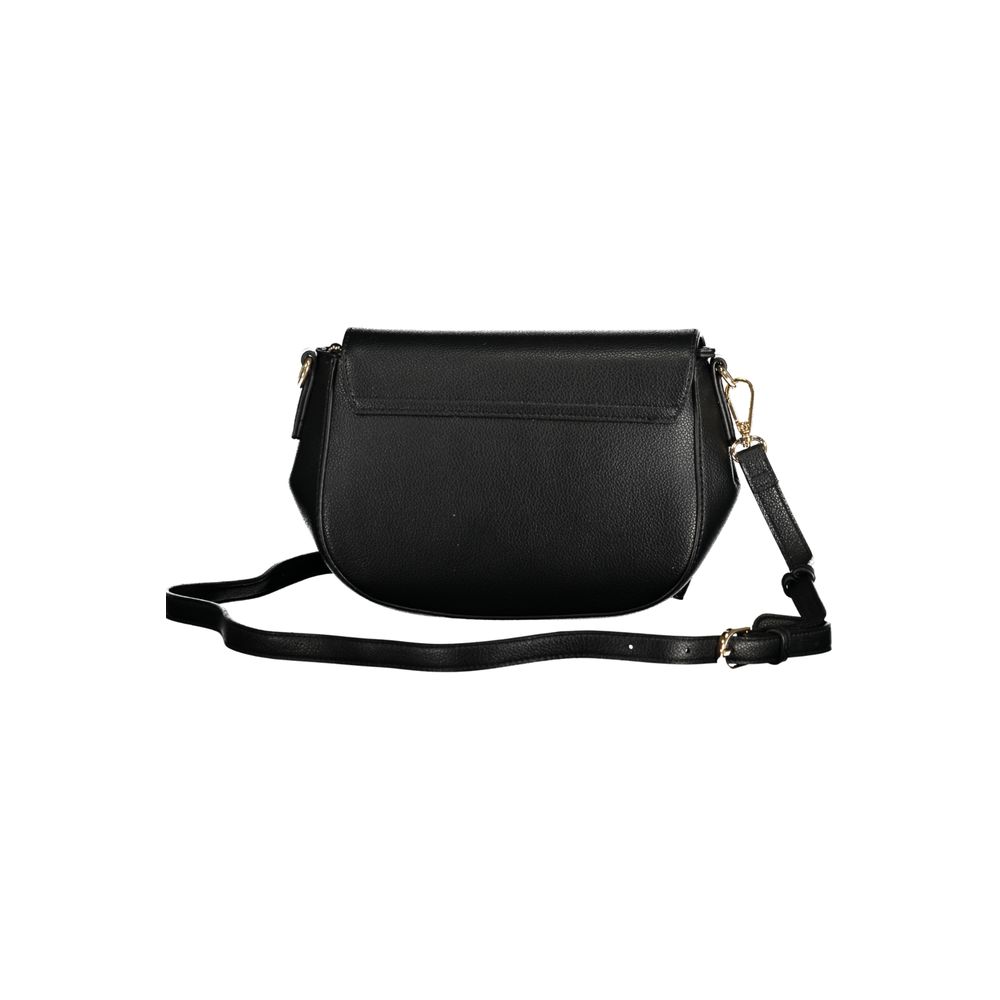 Valentino Bags Black Faux Leather Handbag with Detachable Strap