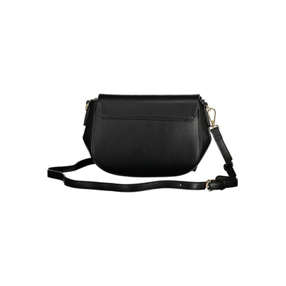 Valentino Bags Black Faux Leather Handbag with Detachable Strap