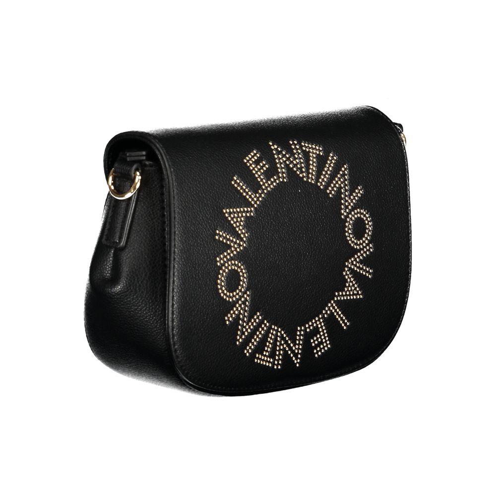 Valentino Bags Black Faux Leather Handbag with Detachable Strap