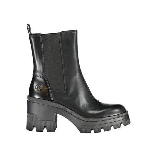 Calvin Klein Black Polyester Boot with 8 cm Heel