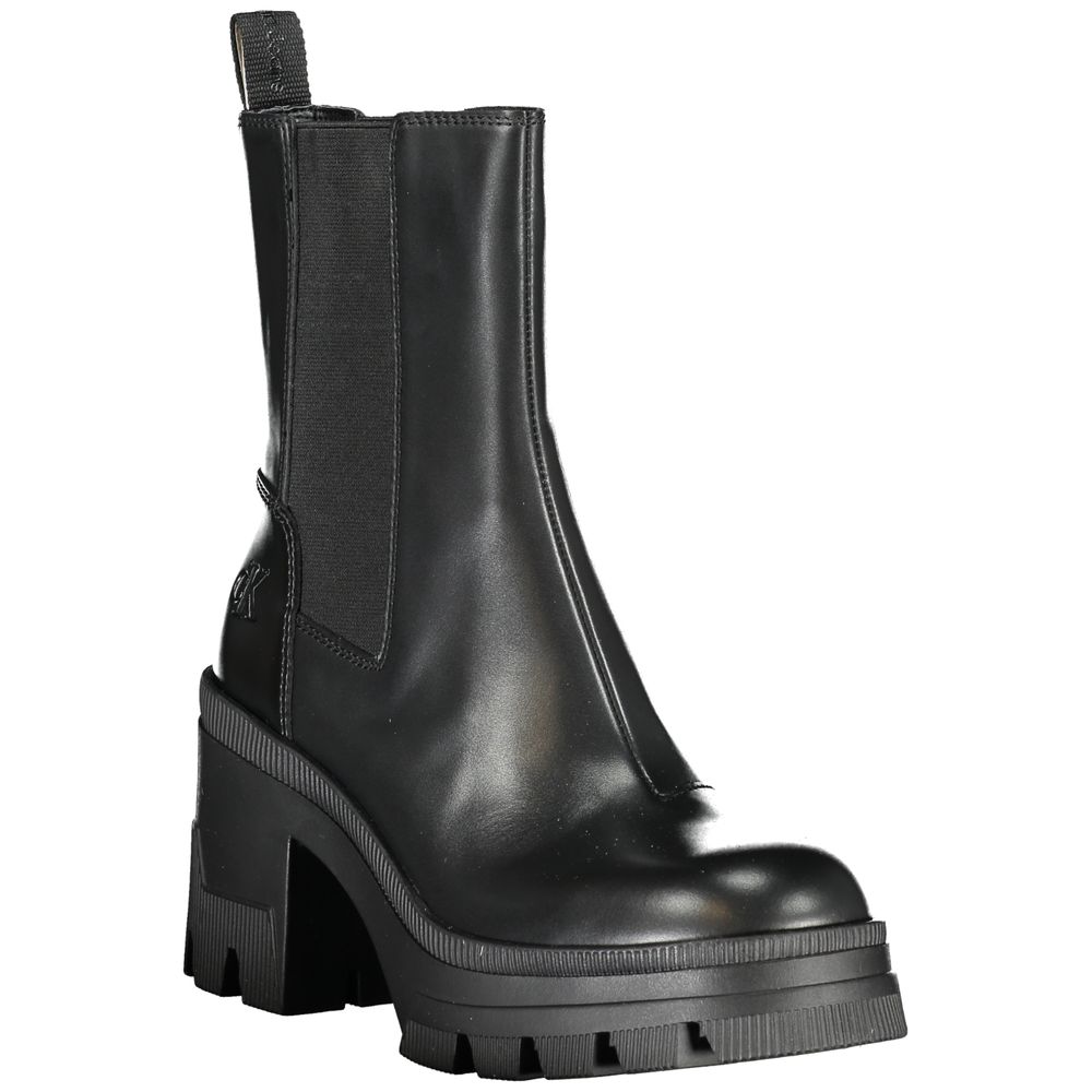 Calvin Klein Black Polyester Boot with 8 cm Heel