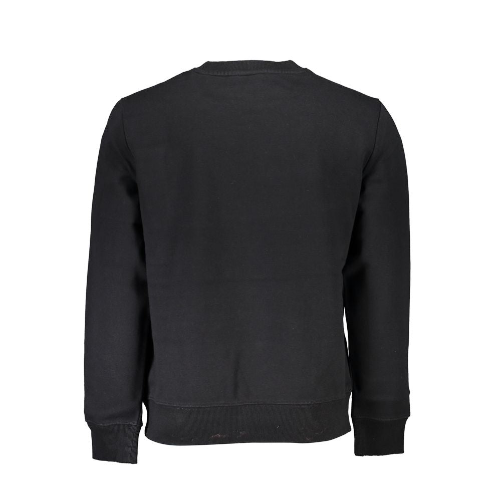 Napapijri Black Cotton Sweater - Classic Comfort Redefined