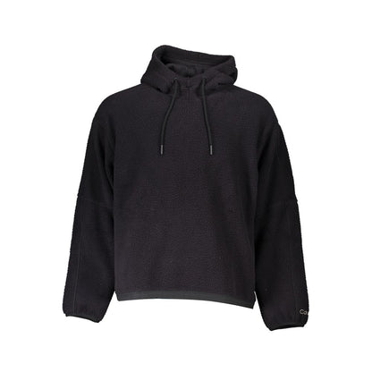 Calvin Klein Black Polyester Sweater with Hood