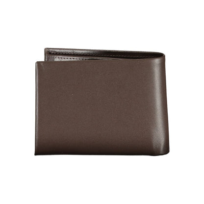 Calvin Klein Brown Leather Wallet - Modern Minimalist Accessory