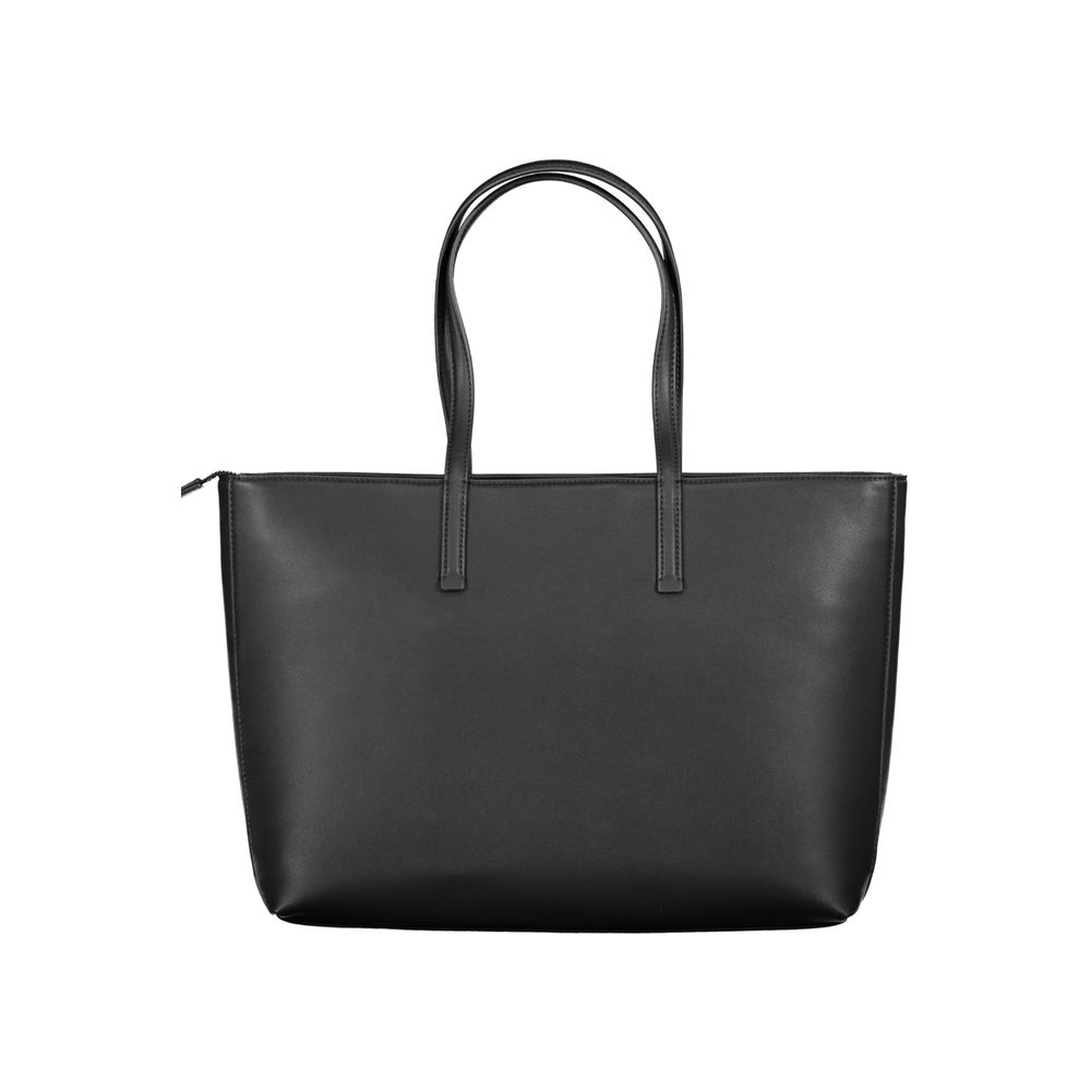 Calvin Klein Black Polyester Handbag for Effortless Style