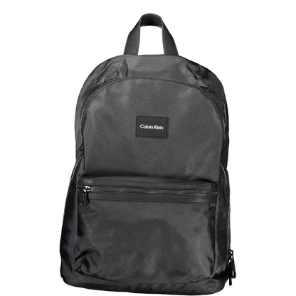 Calvin Klein Black Polyester Backpack: Modern Essential for Everyday Style